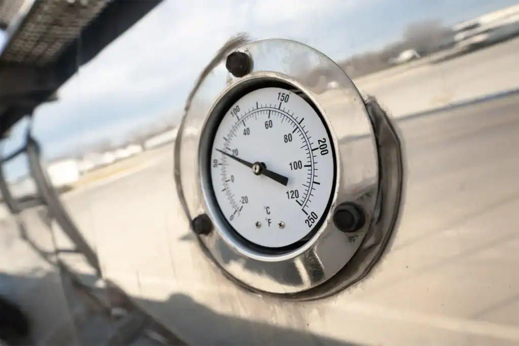 Used Walker food grade tanker trailer temperature gauge