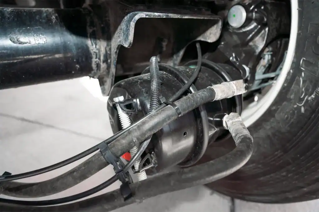 Brakes on Used Flatbed Semi Trailer from Pedigree Truck and Trailer