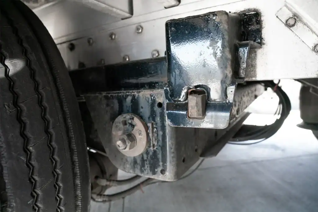 Sliding Axle on a used reitnouer flatbed semi trailer from Pedigree Truck and Trailer