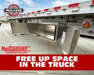 Flatbed trailer storage boxes added before customer delivery