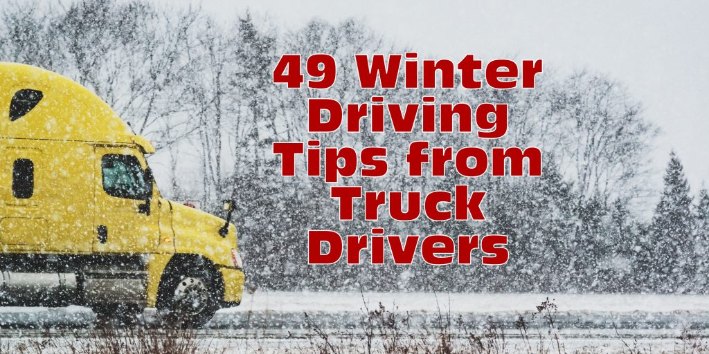 truck driving winter